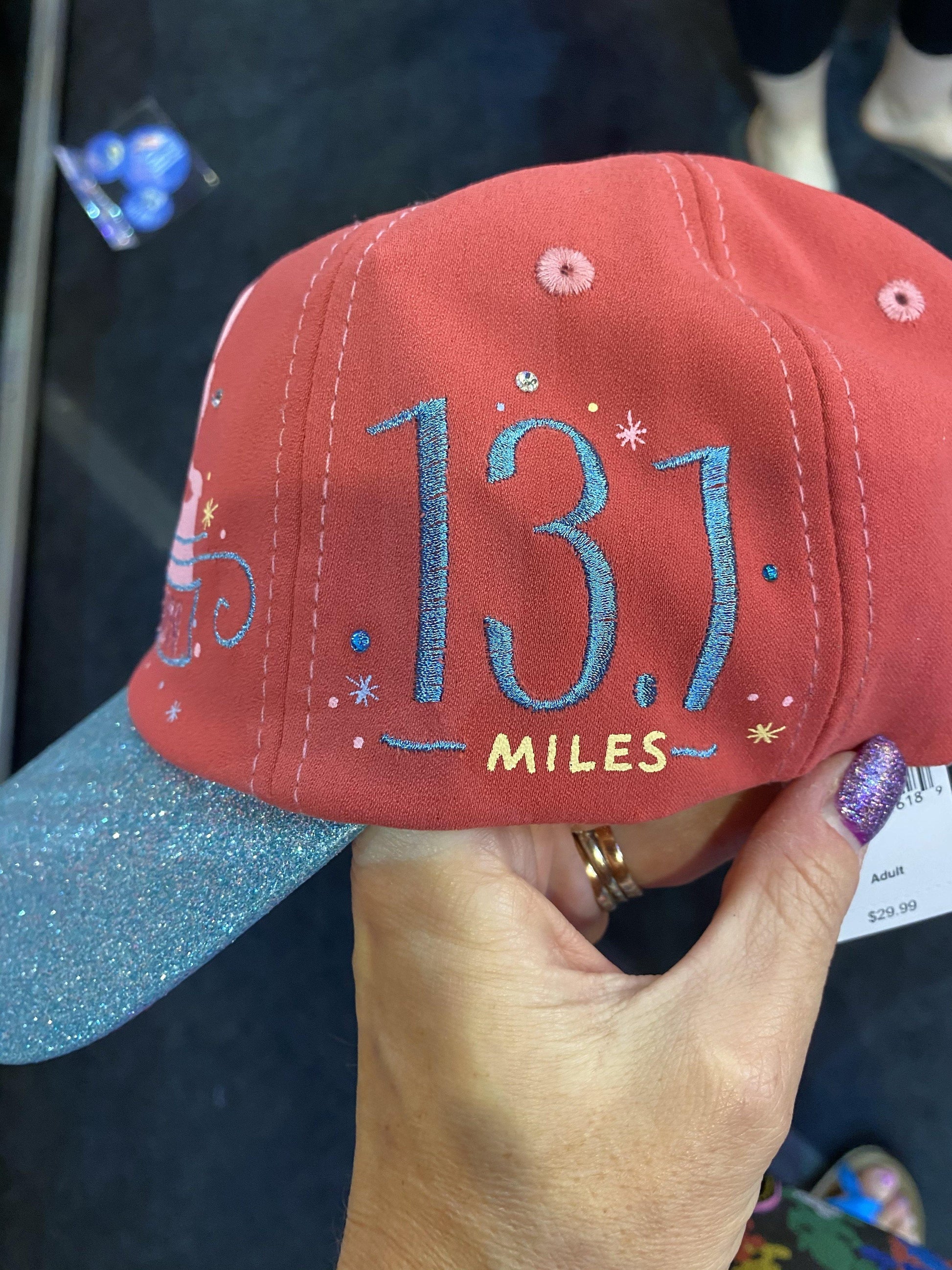 RunDisney 2020 Princess Half Marathon 13.1 Glitter Baseball Hat - World of Treasures