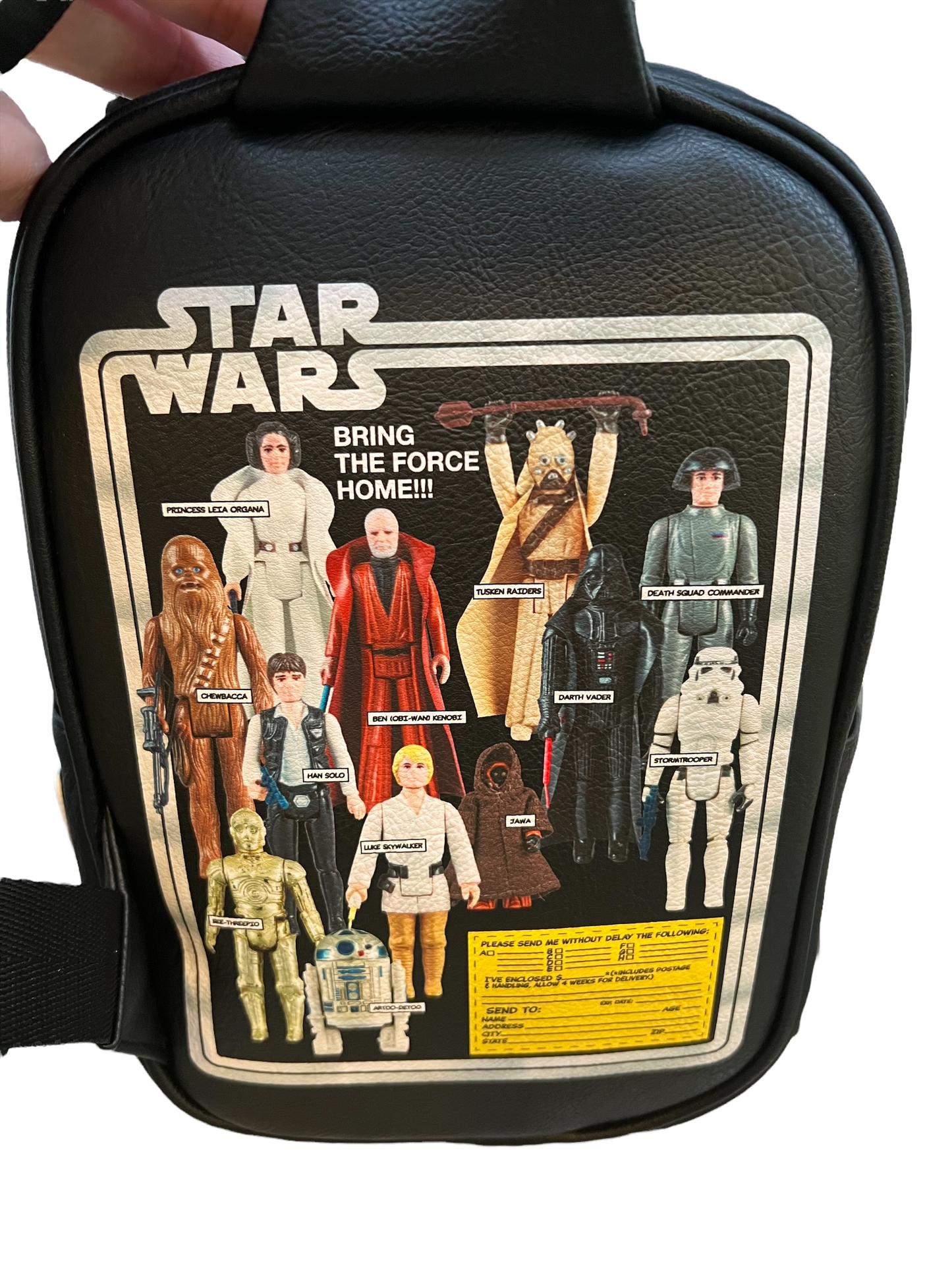 Disney Star Wars Action Figures Pin Crossbody Backpack