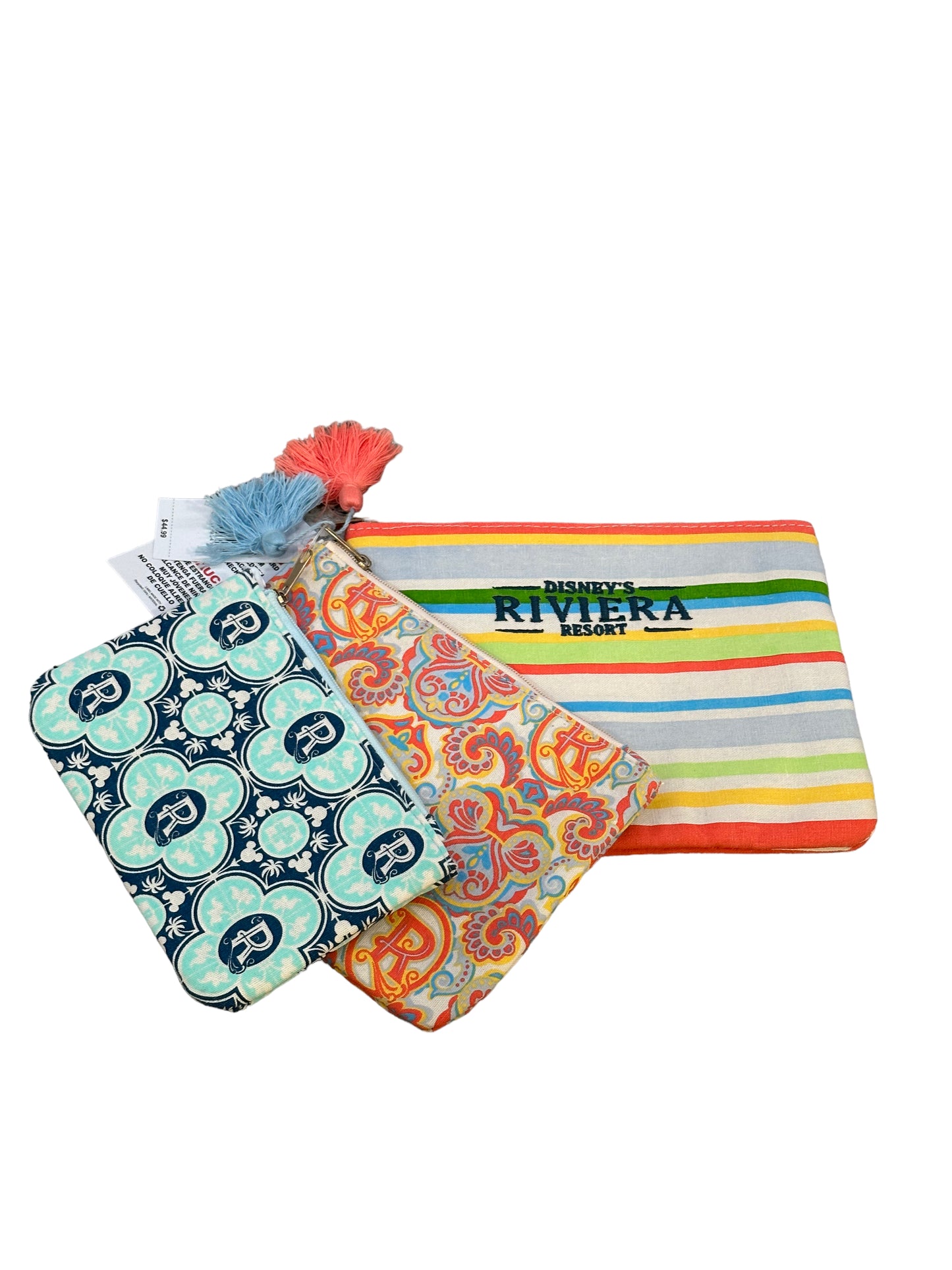 Disney Riviera Resort 3 Zipper Pouches