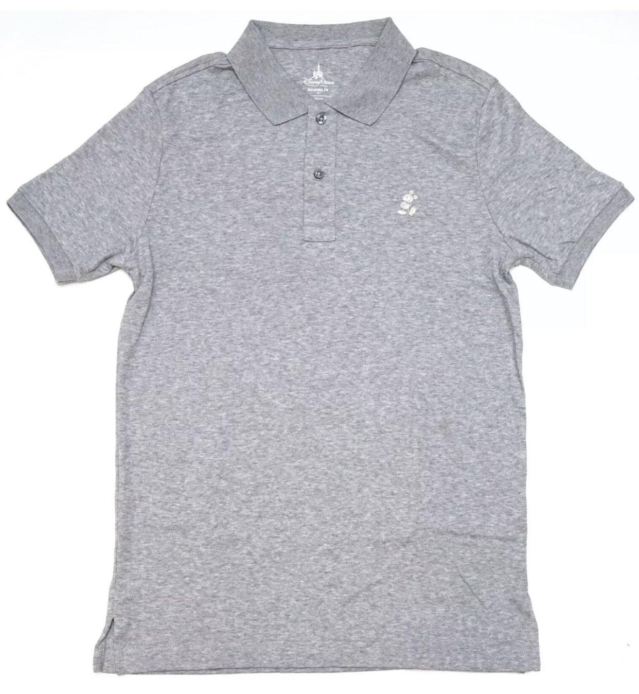 Disney Parks Mens Shirt Gray Modern Fit Polo - World of Treasures