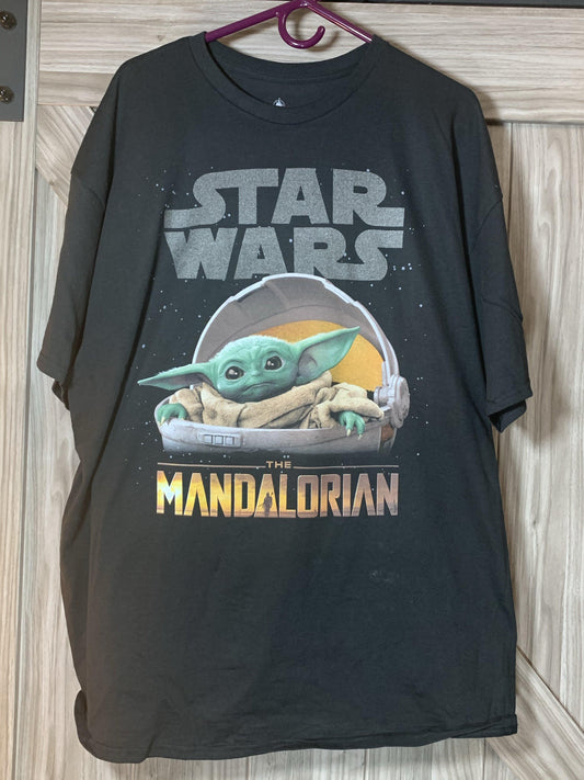 Disney Star Wars: The Mandalorian The Child Baby Yoda T-Shirt for Men - World of Treasures