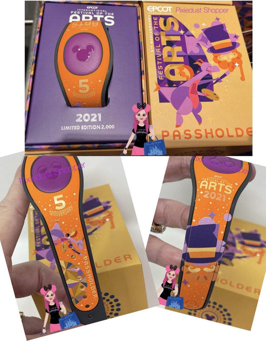 Disney Festival of Arts 2021 5th Anniversary Figment Passholder Magicband-LE 2000 - World of Treasures