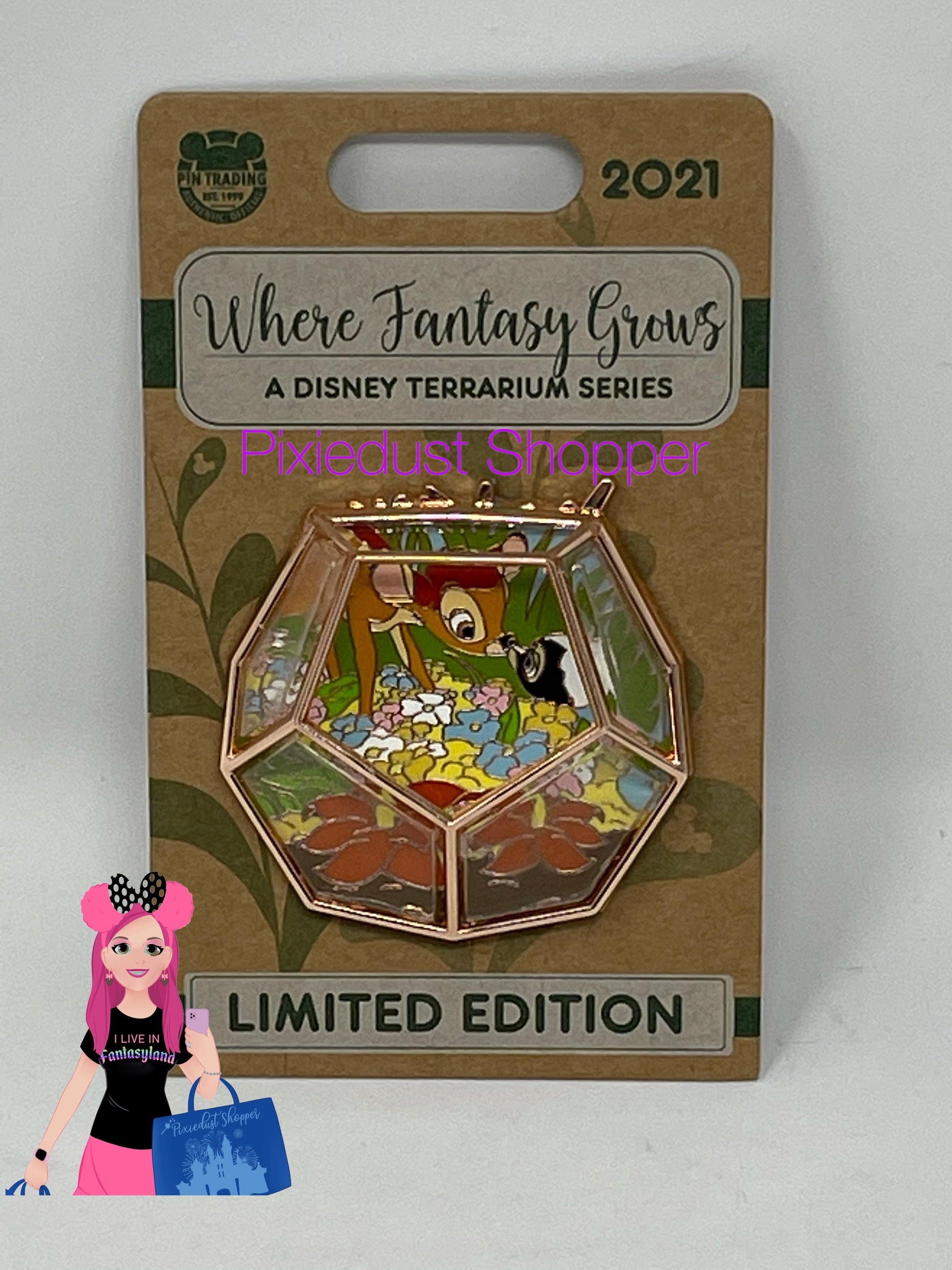 Disney Bambi Where Fantasy Grows Terrarium Series Pin-Limited Edition - World of Treasures