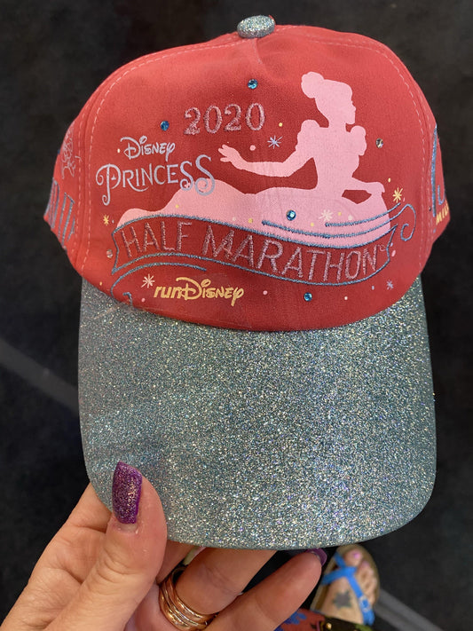 RunDisney 2020 Princess Half Marathon 13.1 Glitter Baseball Hat - World of Treasures