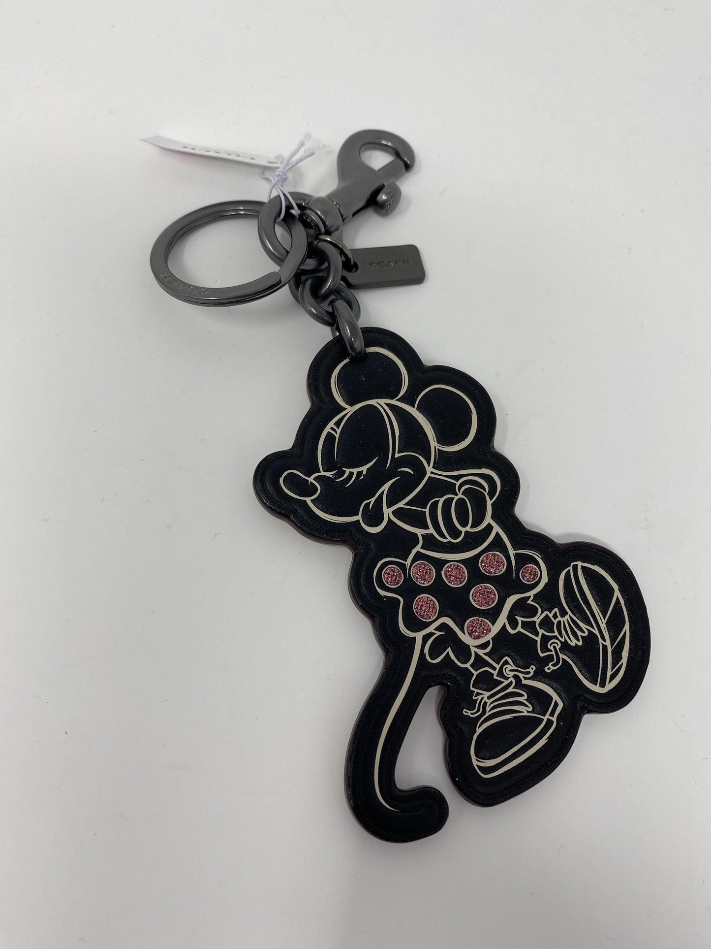 Disney X COACH Minnie Leather Keychain Clip - World of Treasures