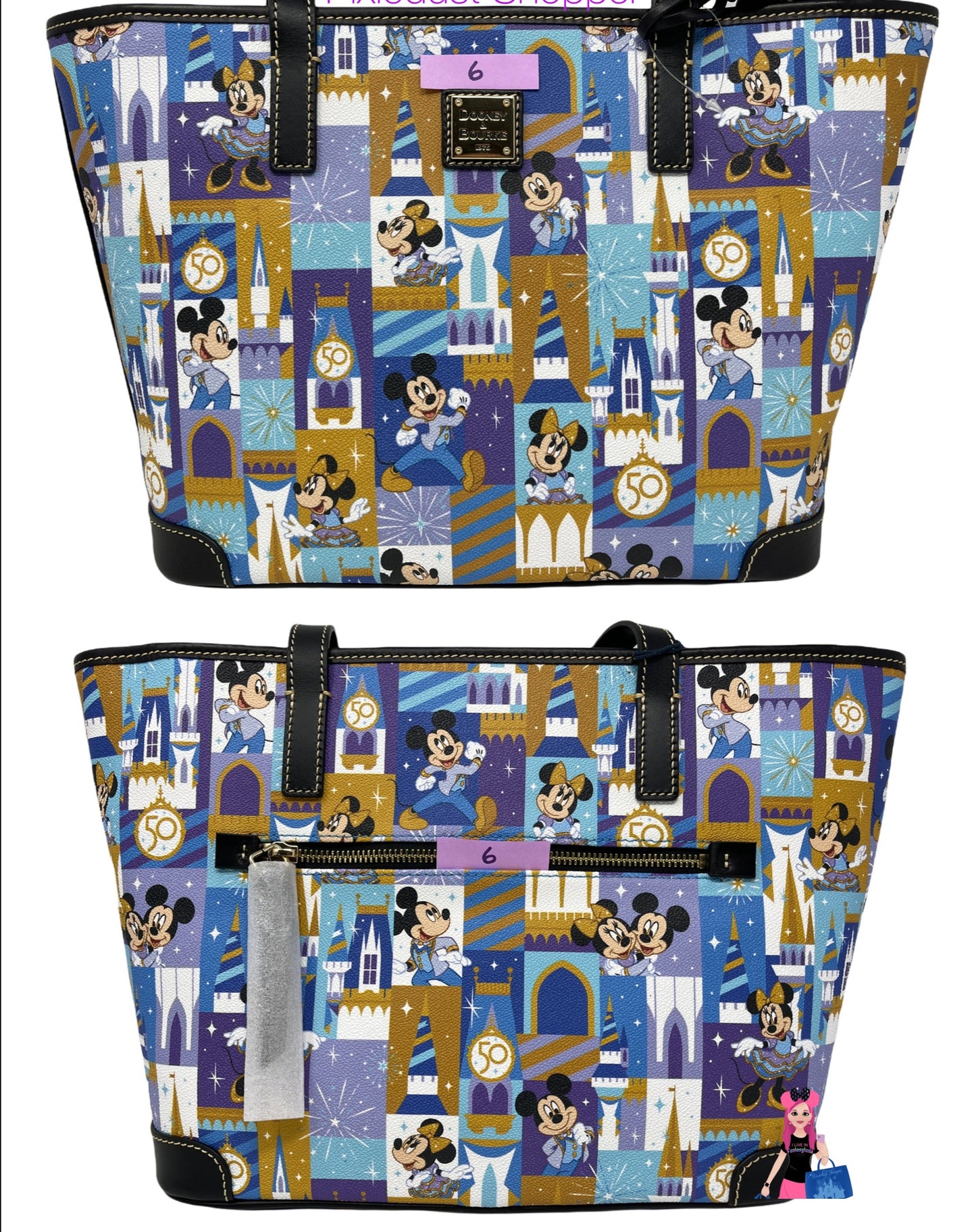 Walt Disney World 50th Anniversary Dooney & Bourke Tote Bag Purse