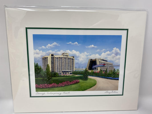 Disney CONTEMPORARY RESORT Larry Dotson Print 8x10" Matted Print - World of Treasures