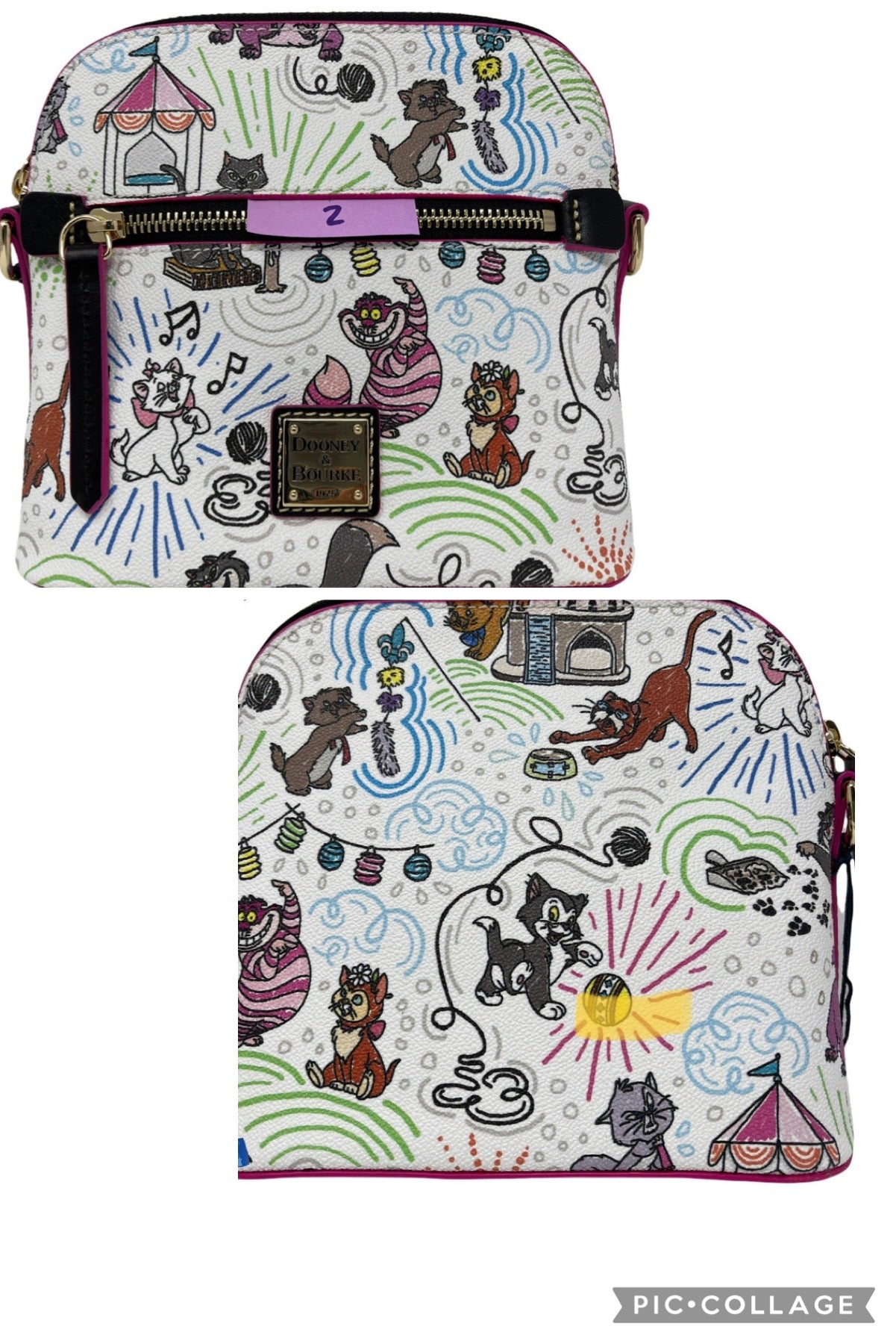 Disney Cats Sketch Dooney & Bourke Crossbody Bag