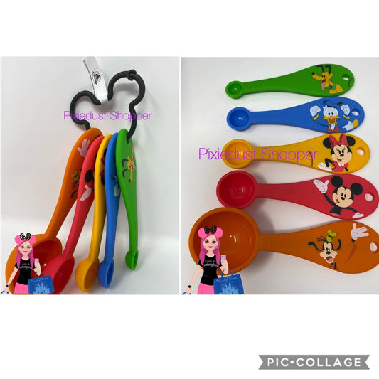 Disney Mickey, Minnie, Donald, Goofy, and Pluto Measuring Silicone Spoons - World of Treasures