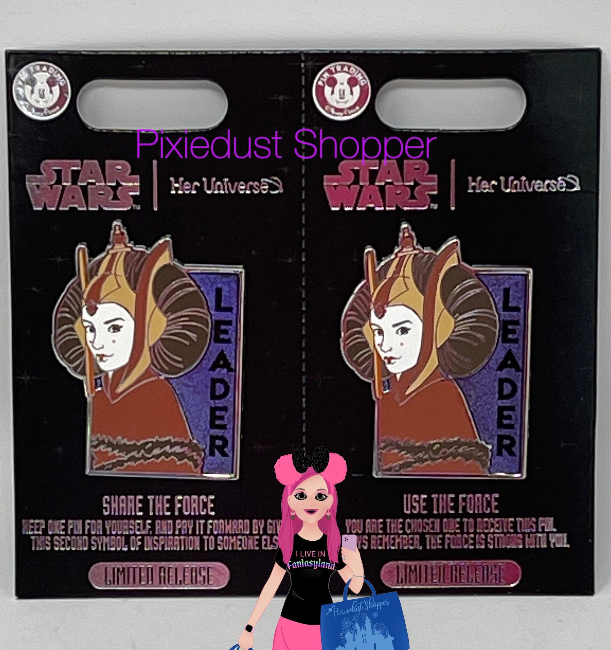 Disney Star Wars Queen Amidala Pin Set by Her Universe– Limited Release - World of Treasures