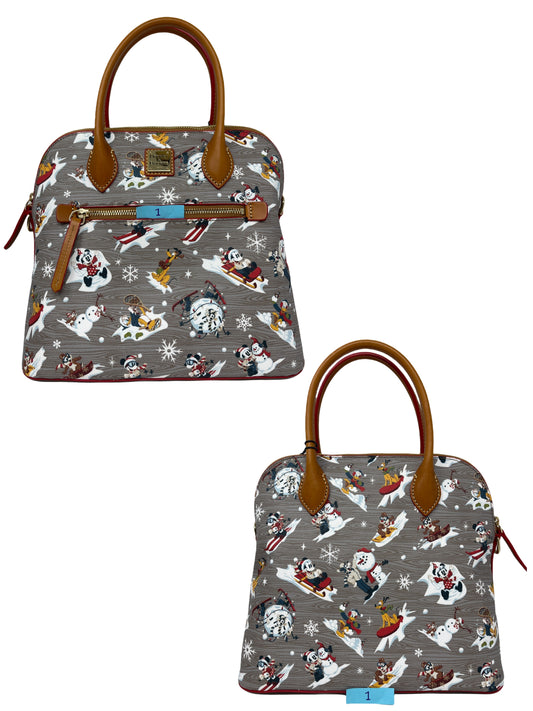 Disney Dooney & Bourke Mickey & Friends Holiday Satchel Crossbody Purse