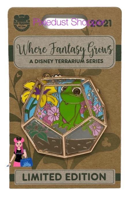 Disney Parks 2021 Where Fantasy Grows Rapunzel Pascal Terrarium Pin LE 4000 - World of Treasures