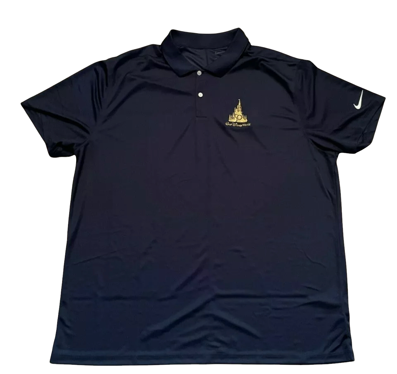 Walt Disney World 50th Anniversary Castle Nike Dri Fit Polo Shirt