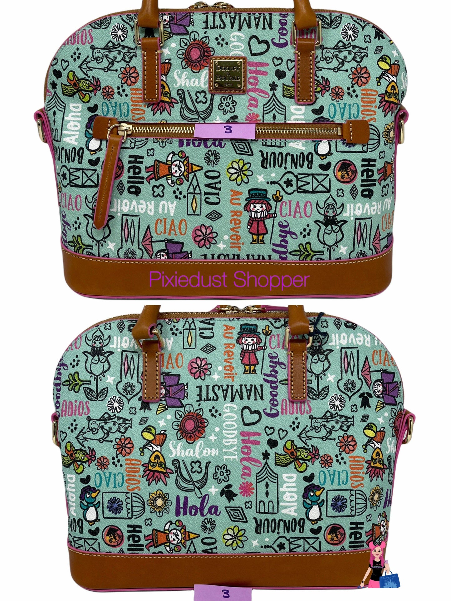 Disney It’s a Small World Dooney & Bourke Satchel Crossbody Purse - World of Treasures