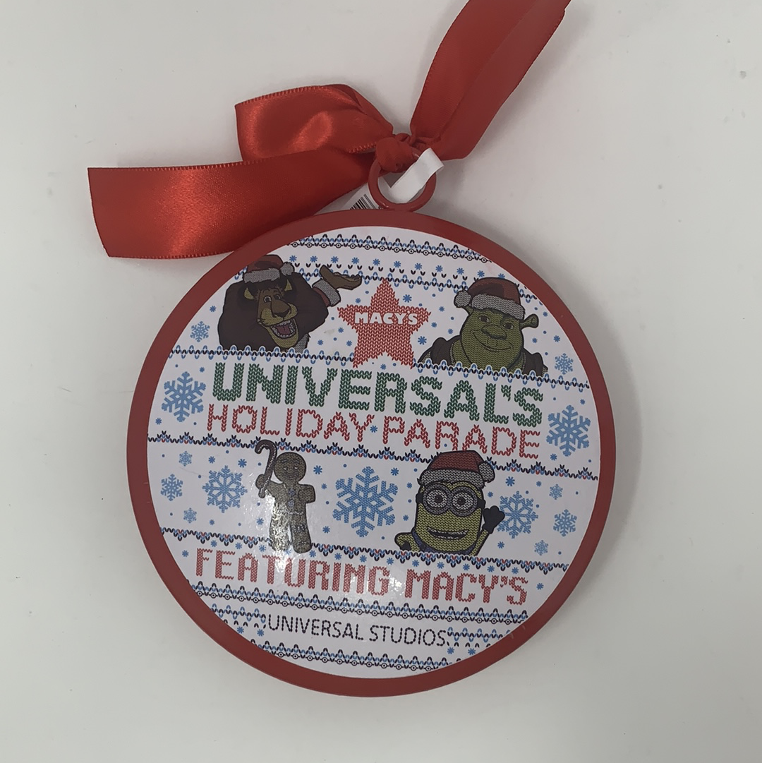 Universal Studios - 2019 Holiday Parade Featuring Macy's Red Metal Ornament - World of Treasures