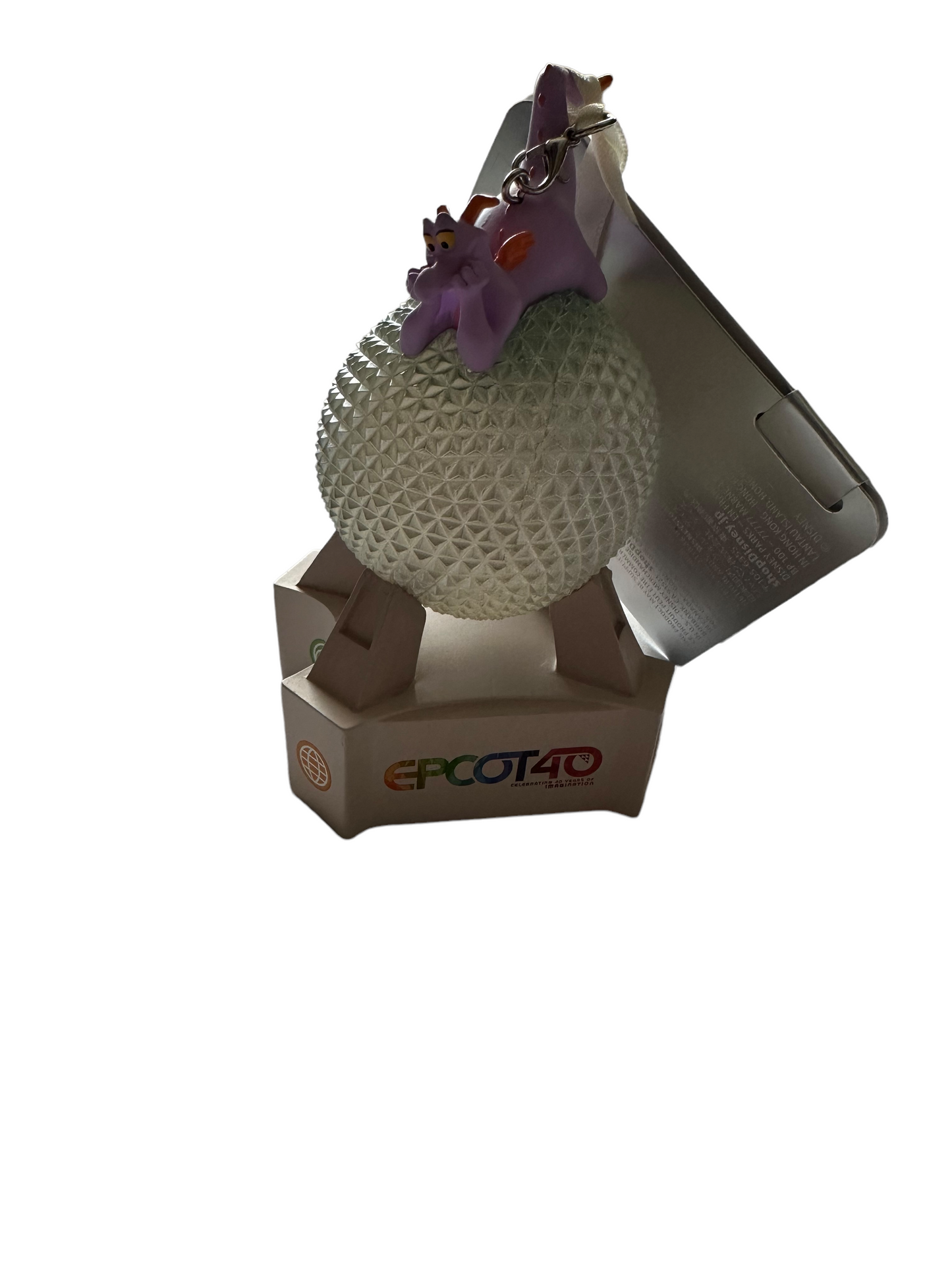 Disney Epcot 40th Anniversary Figment Spaceship Earth Ornament-lights up