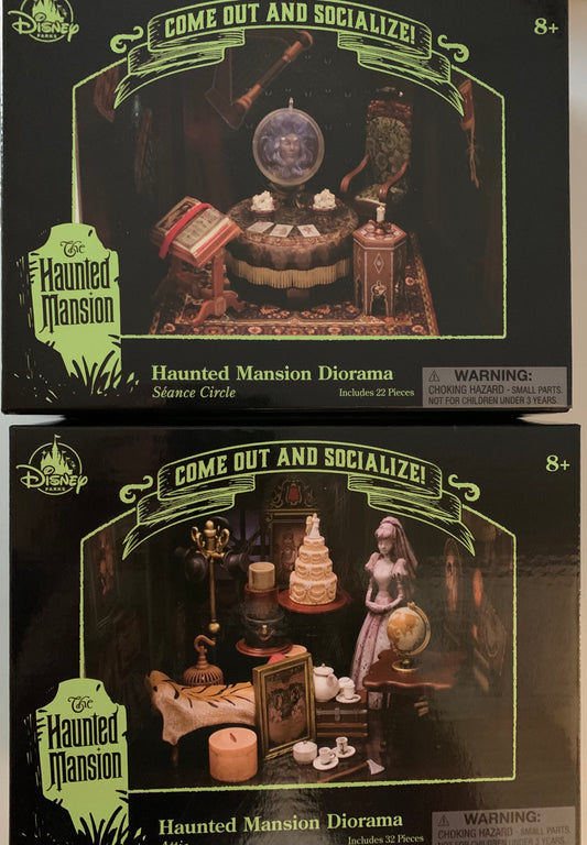 Disney Haunted Mansion Diorama Madame Leota Seance Circle or Bride Attic Set