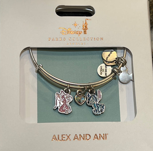 Disney Stitch and Angel Alex & Ani Bangle Bracelet