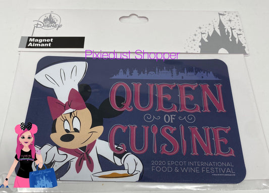 Disney Epcot Food and Wine Festival 2020 Minnie Queen of Cuisine Magnet - World of Treasures