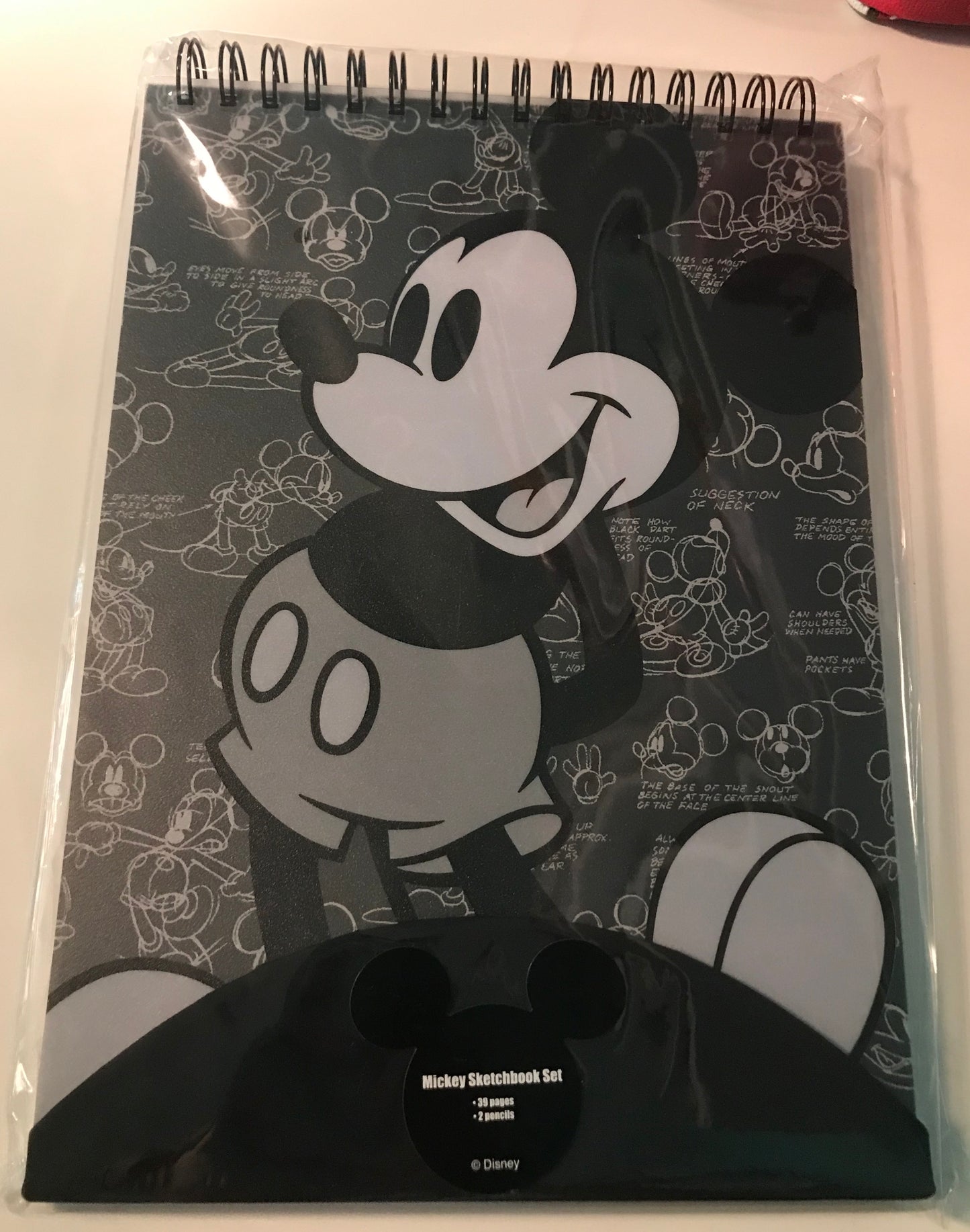 Disney Mickey Spiral Sketchbook with 2 Pencils