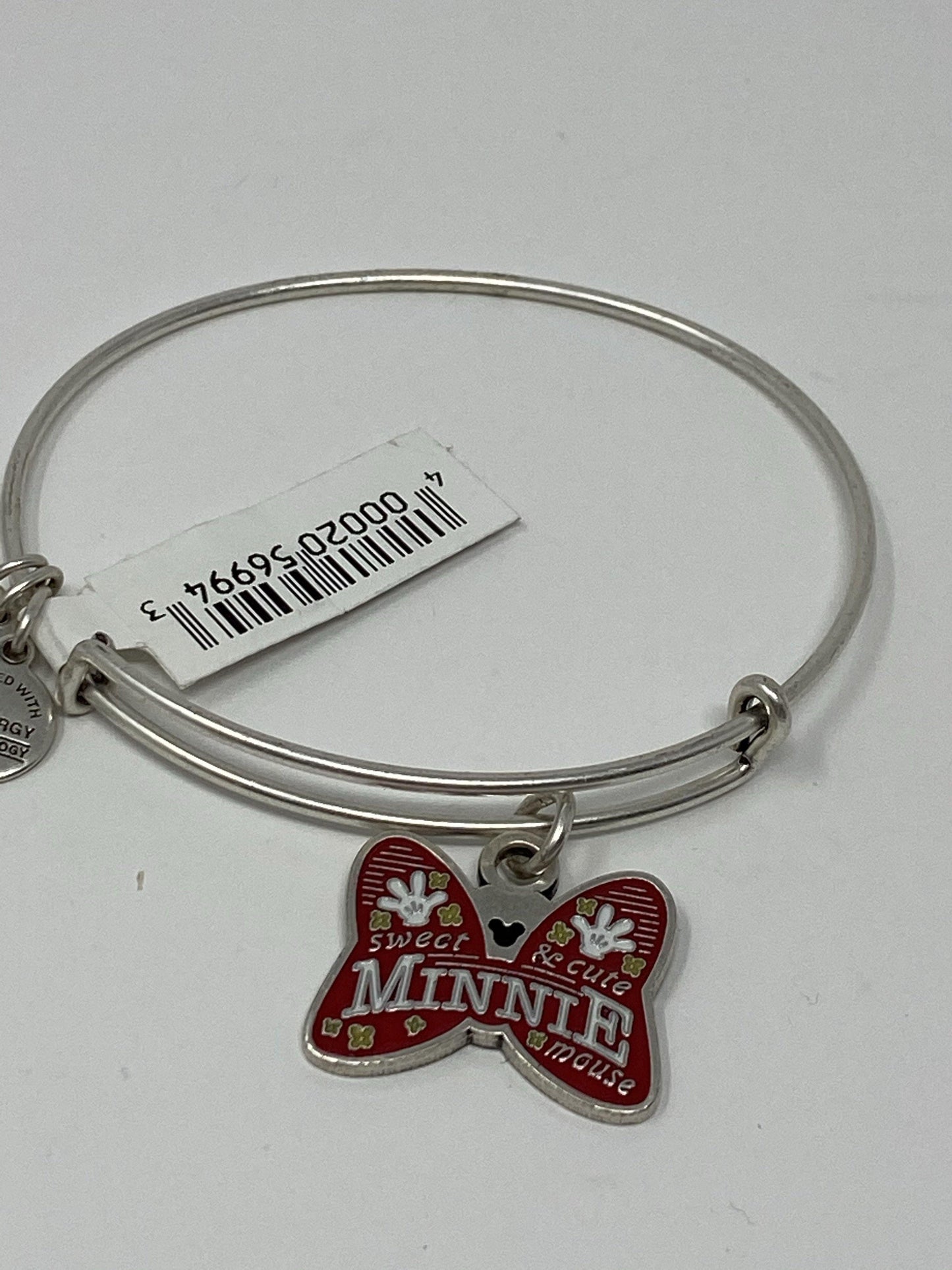 Disney Minnie Mouse Sweet and Cute Bow Silver Alex and Ani Bracelet - World of Treasures