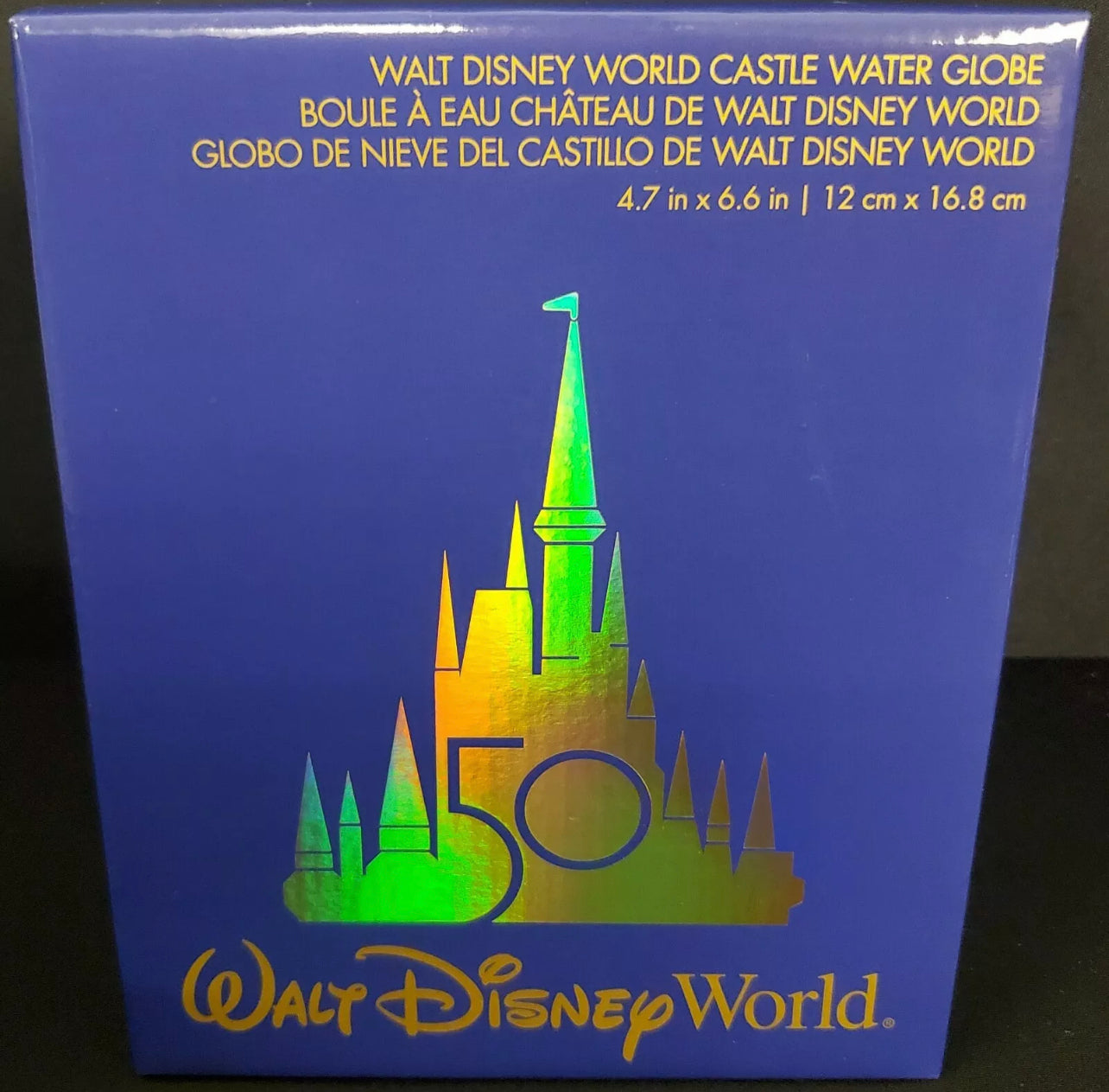 Walt Disney World 50th Anniversary Cinderella Castle Water Globe