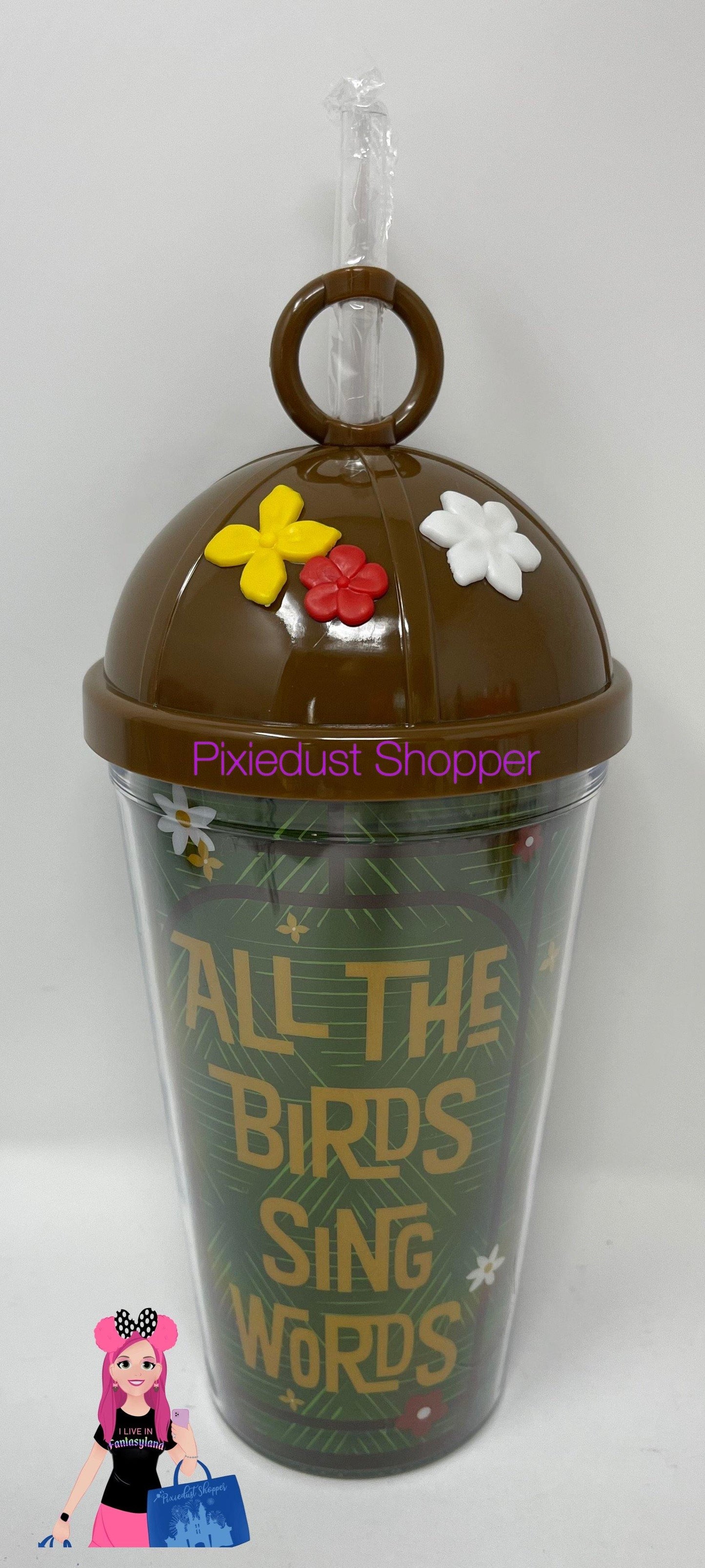 Disney Enchanted Tiki Room All the Birds Sing Bird Cage Tumbler Cup with Straw - World of Treasures