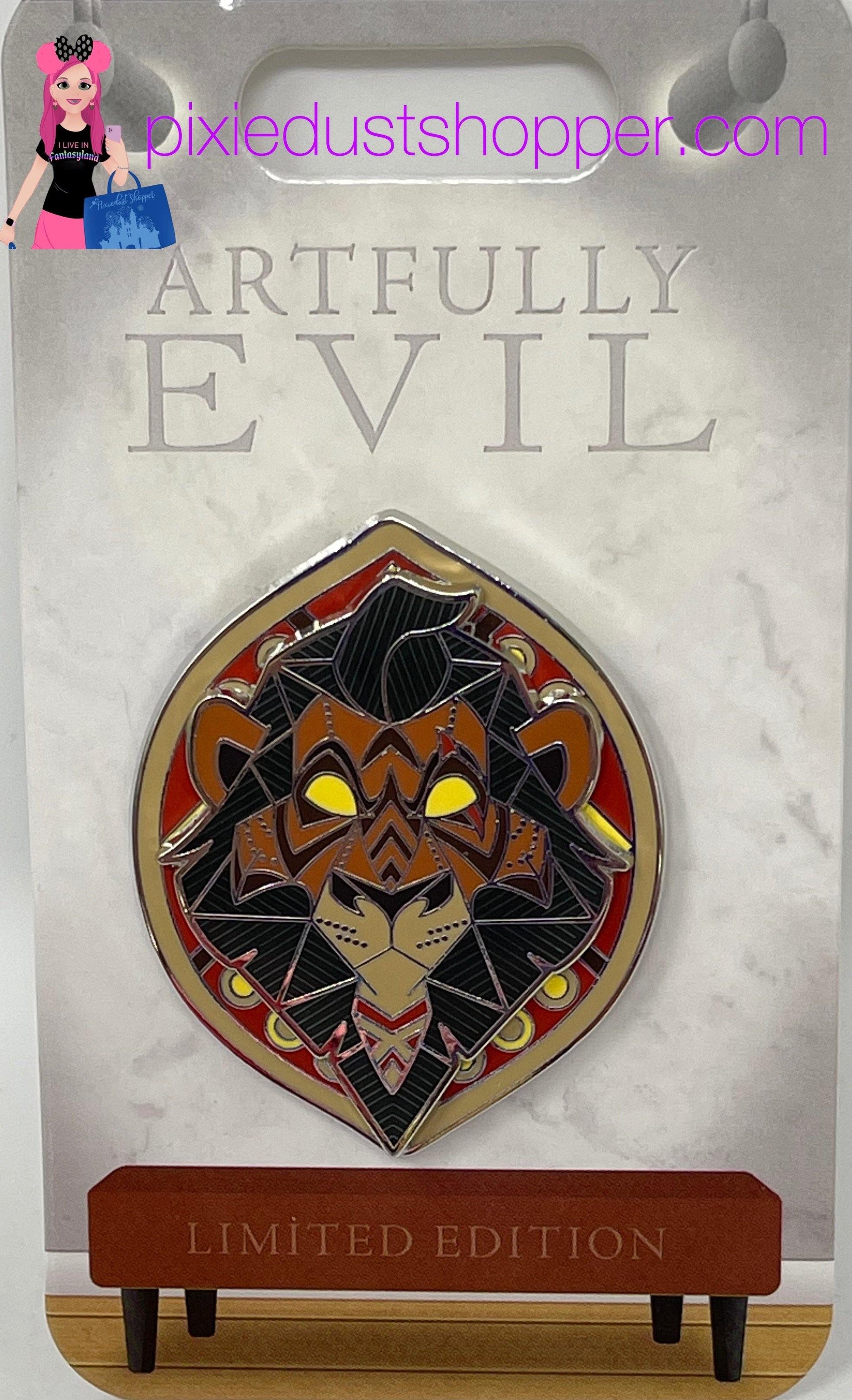 Disney Artfully Evil Scar Limited Edition Pin - World of Treasures