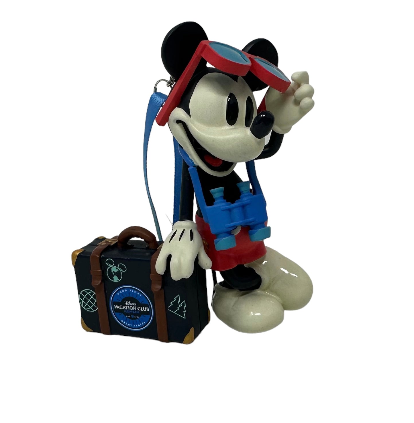 Disney Vacation Club Mickey Figural Ornament with Suitcase 2022