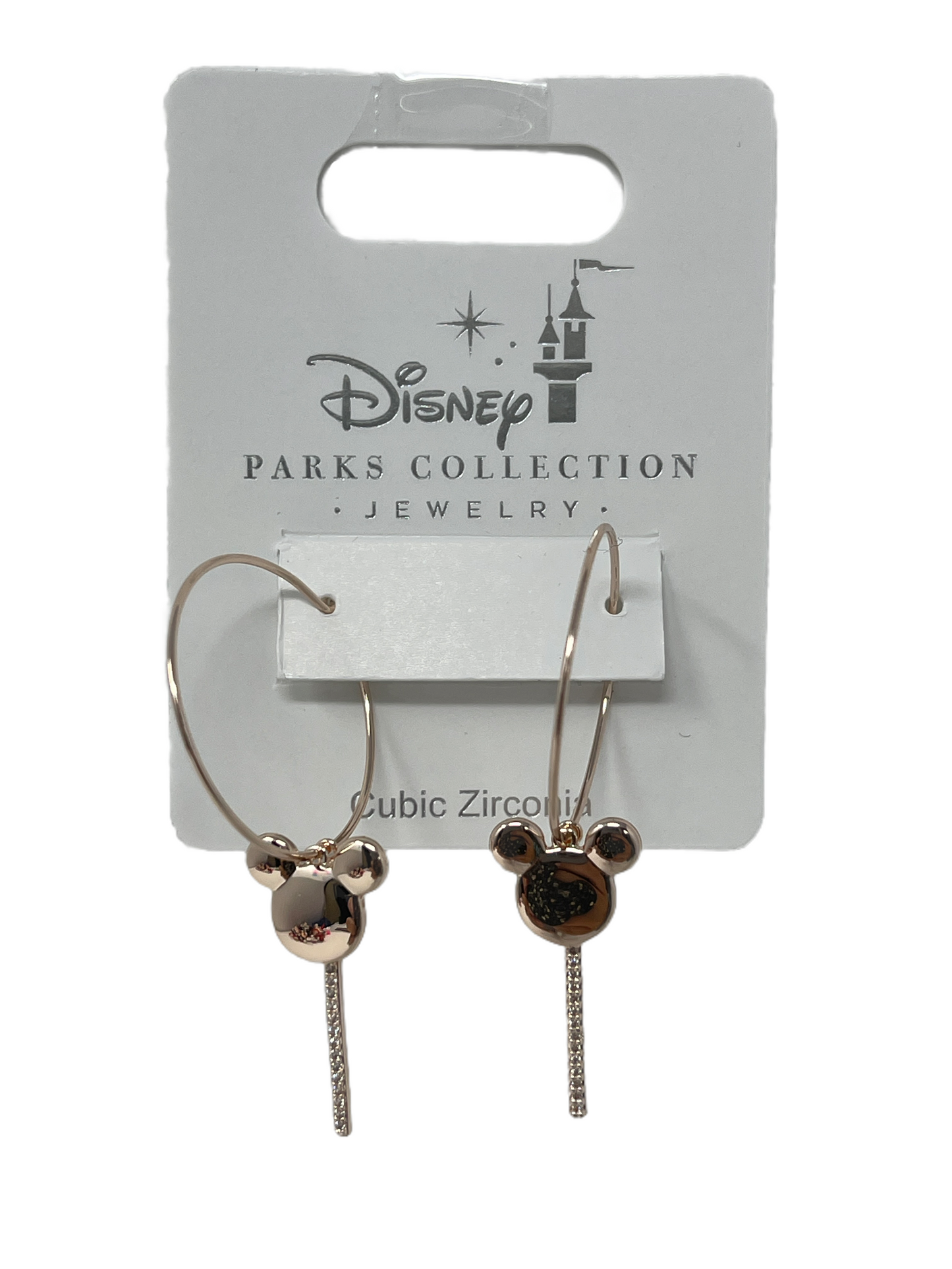 Mickey and Bar Charm Hoop Earrings by Disney Parks