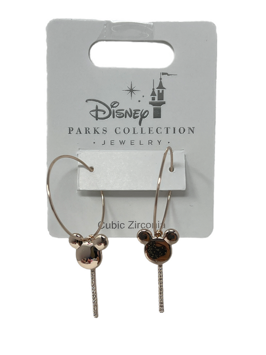 Mickey and Bar Charm Hoop Earrings by Disney Parks