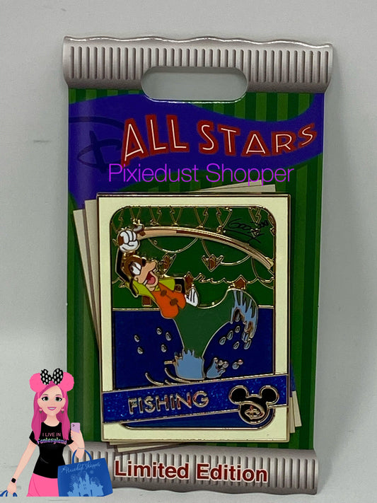 Disney All Stars Goofy Fishing Pin Limited Edition - World of Treasures