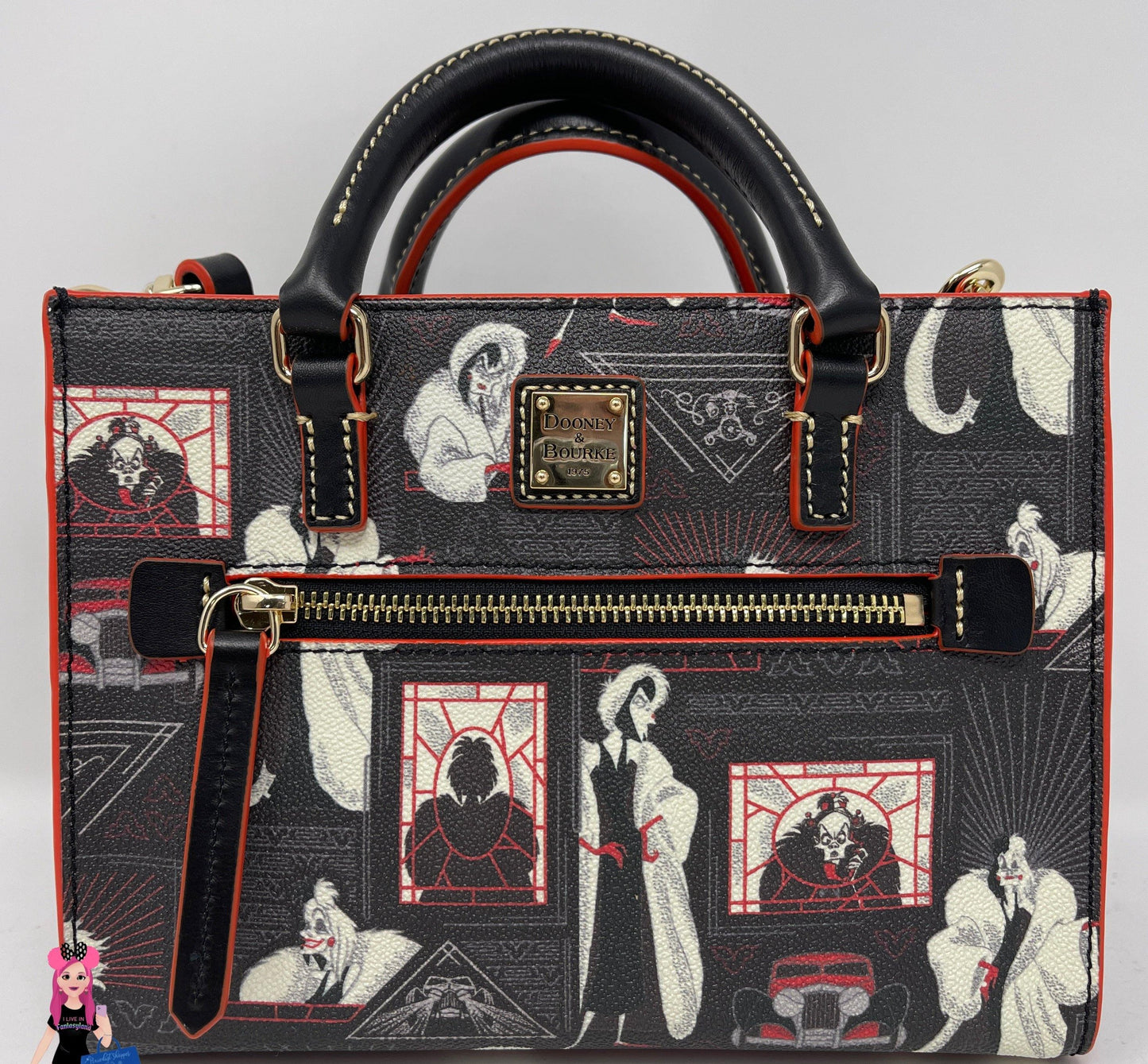 Disney Cruella De Vil Zip Crossbody Bag Purse by Dooney & Bourke – 101 Dalmatians - World of Treasures