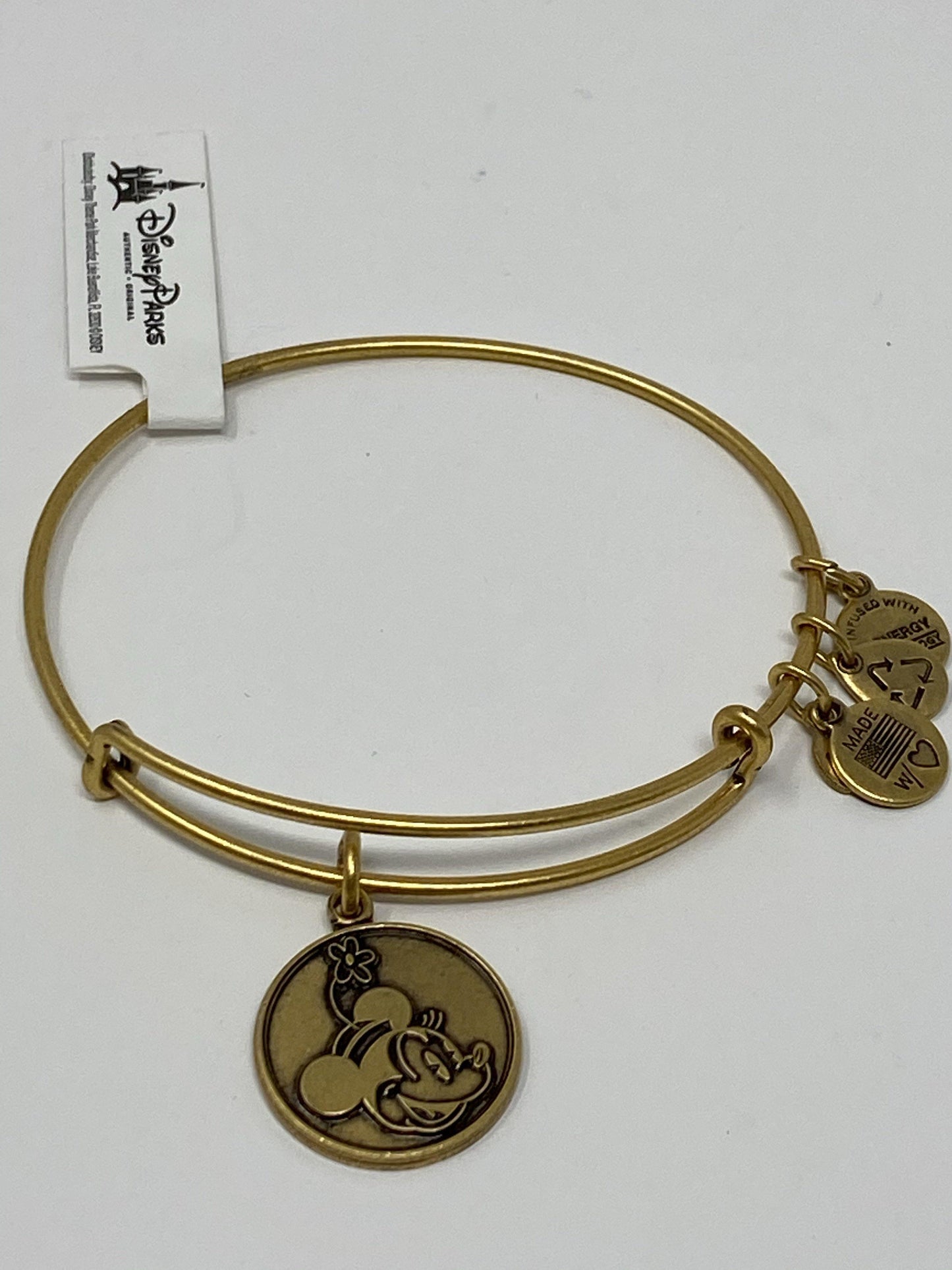 Disney Minnie Mouse Rose Gold Alex and Ani Bracelet - World of Treasures