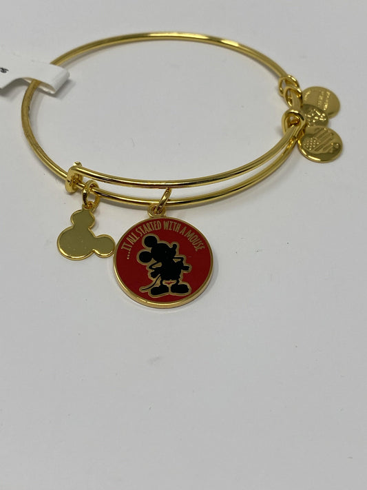 Disney It All Started with A Mouse Mickey Gold Alex and Ani Bracelet - World of Treasures