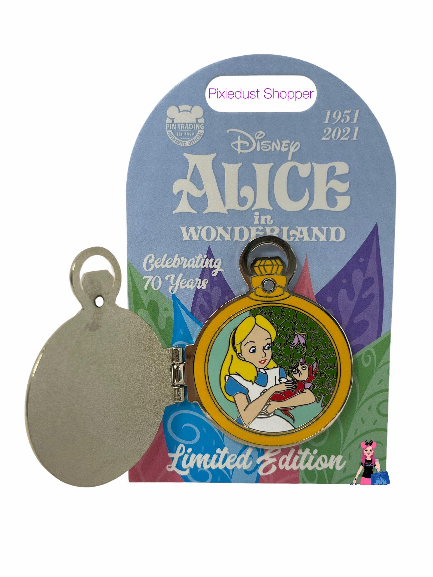 Disney Alice In Wonderland Celebrating 70 Years Alice and Dinah Limited Edition Hinged Pin - World of Treasures