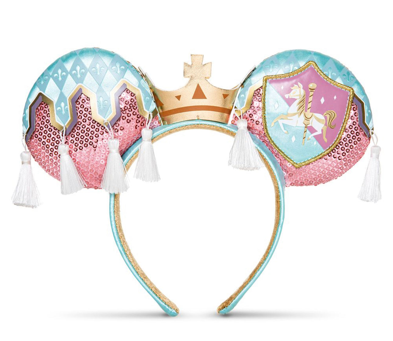 Disney World 50th Anniversary Mickey Main Attraction Prince Charming Carrousel Ear Headband