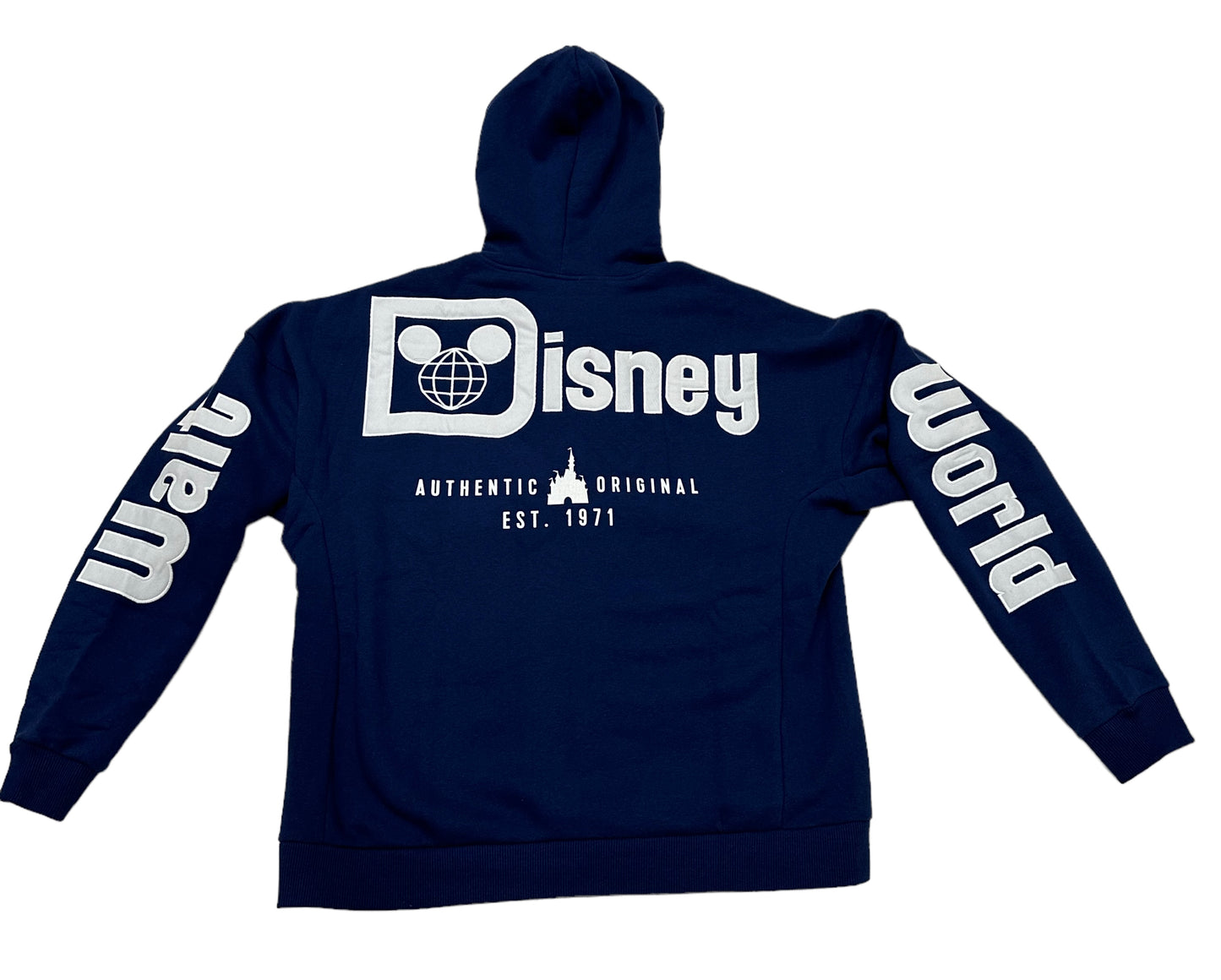 Walt Disney World Castle Mickey Zip Up Hoodie-Navy