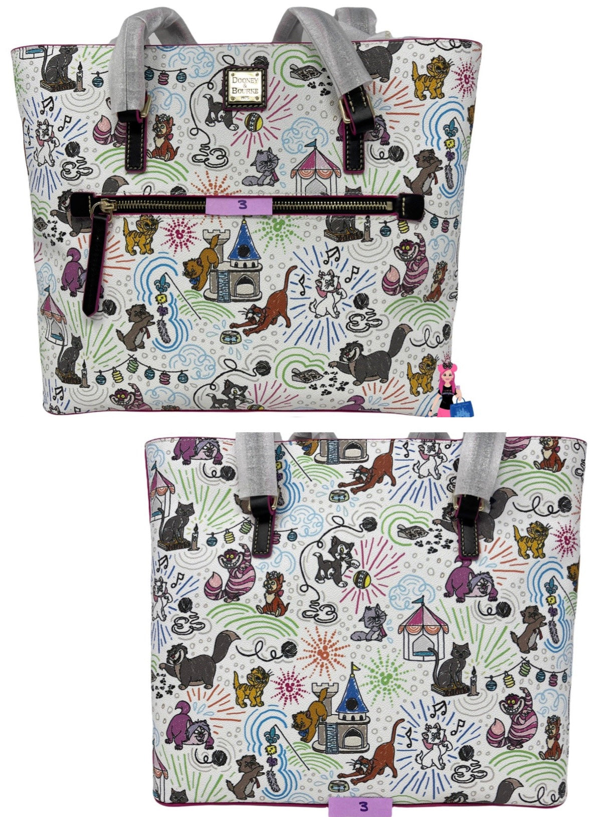 Disney Cats Sketch Dooney & Bourke Shopper Bag