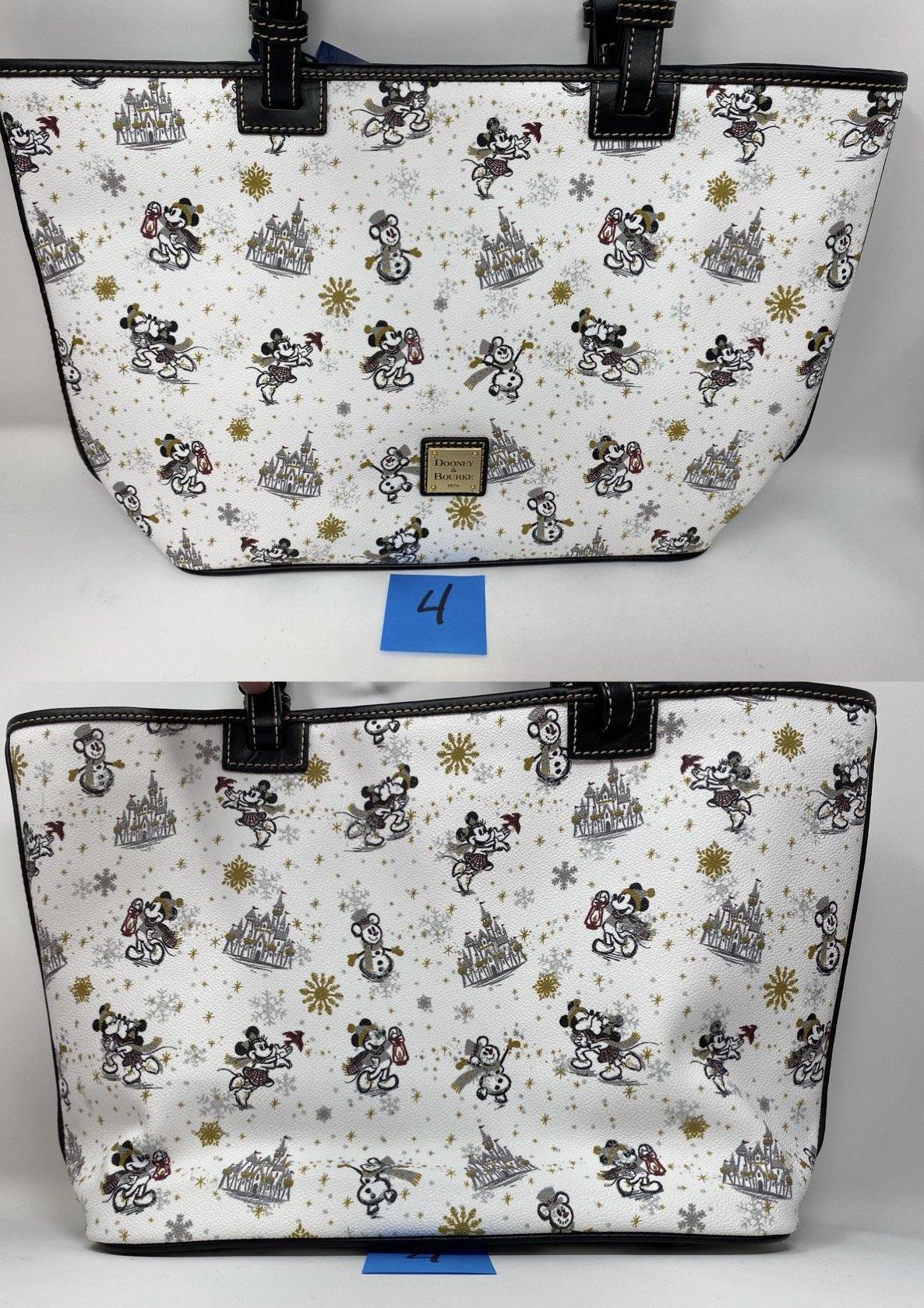 Disney Dooney & Bourke Mickey and Minnie Mouse Holiday Tote Bag Purse - World of Treasures