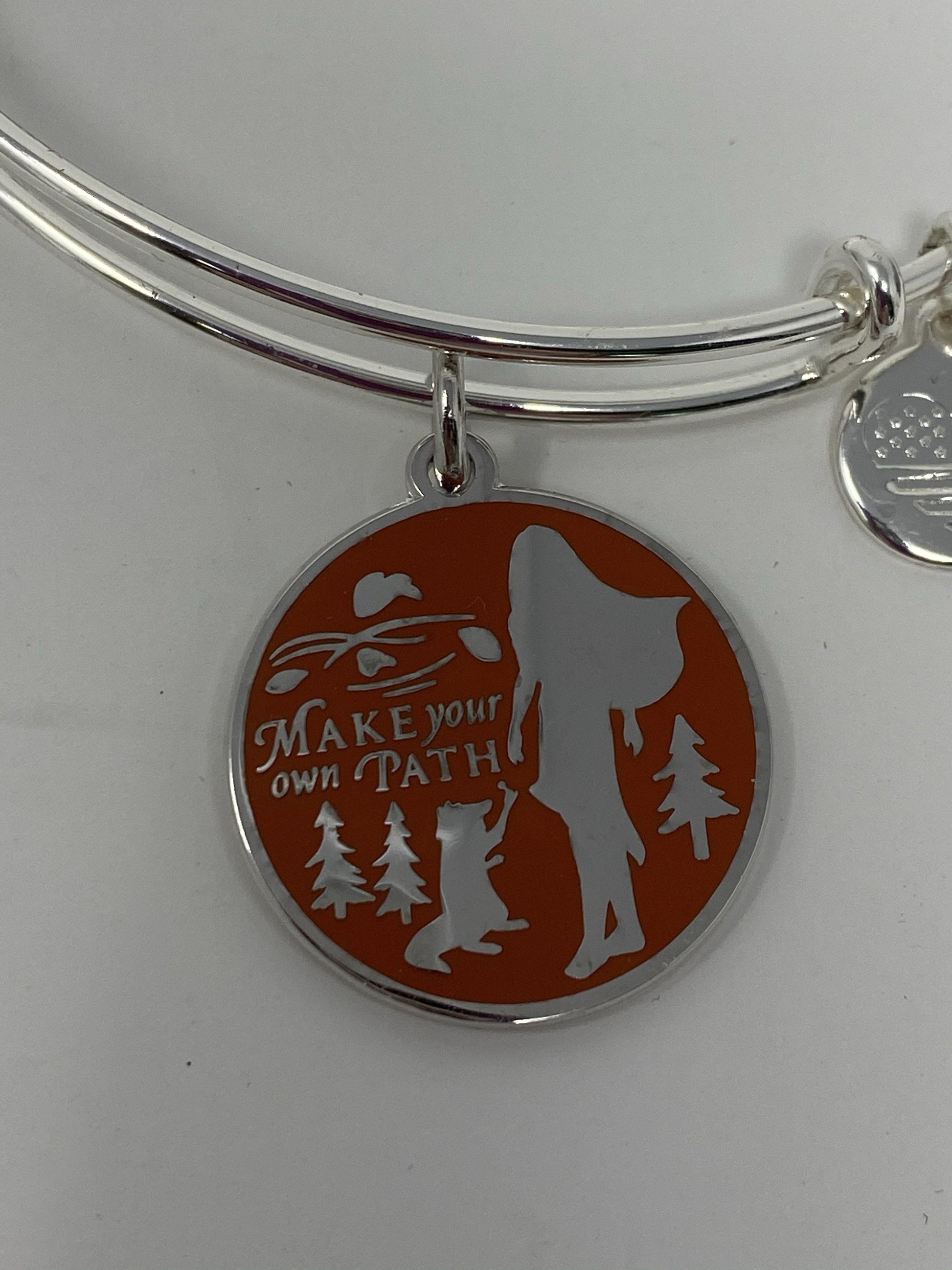 Disney Pocahontas Make Your Own Path Silver Alex and Ani Bracelet - World of Treasures