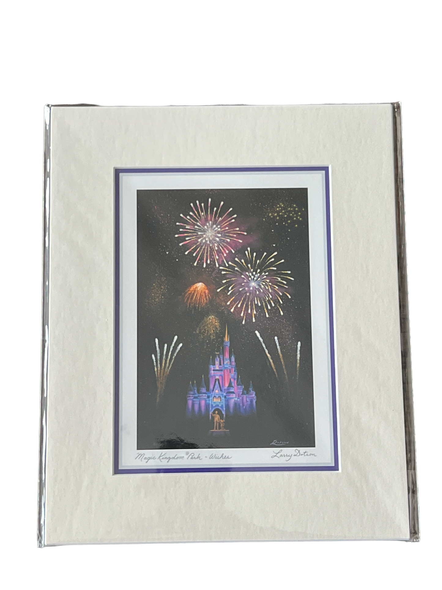 Disney “Magic Kingdom Park - Wishes” by Larry Dotson 8x10" Matted Print