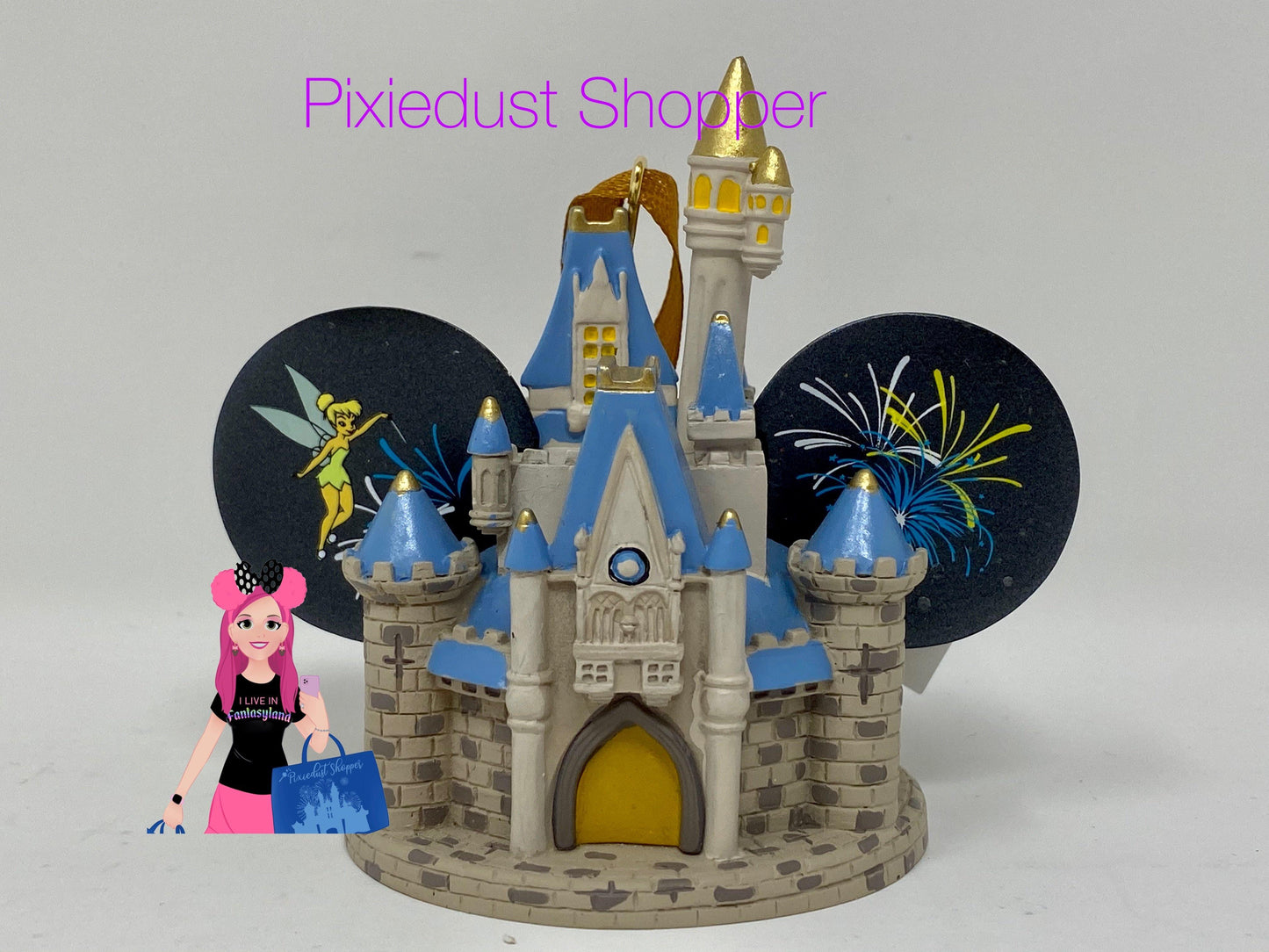 Disney World Cinderella Castle Light-Up Ear Hat Ornament - World of Treasures