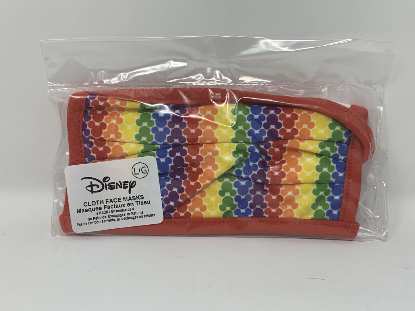 Disney Rainbow Mickey Cloth Face Mask - World of Treasures