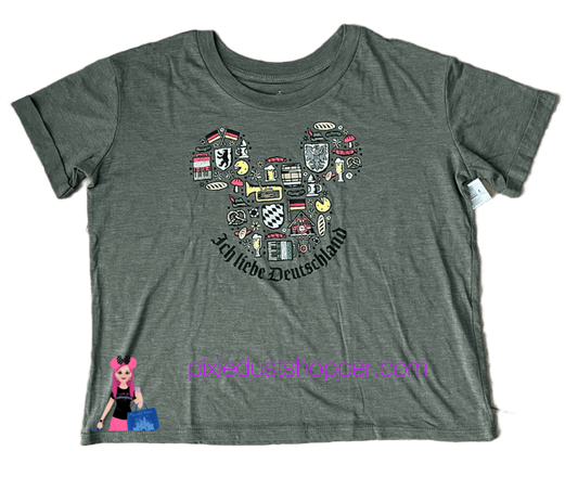 Disney Epcot Germany World Showcase German Icons in Mickey Icon Shape Shirt - World of Treasures