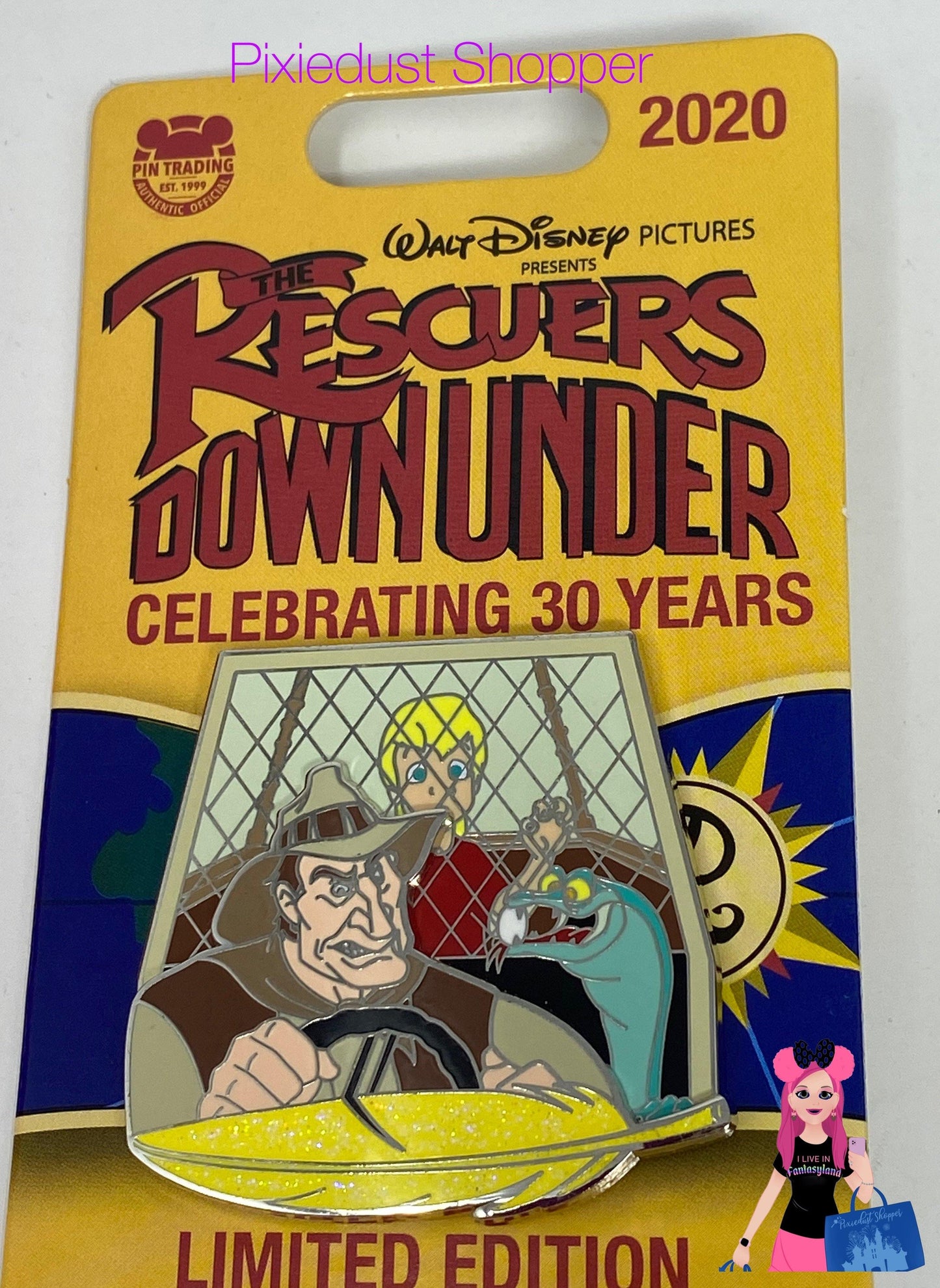 Disney Rescuers Down Under Celebrating 30 Years Percival McLeach Pin LE 4000 - World of Treasures