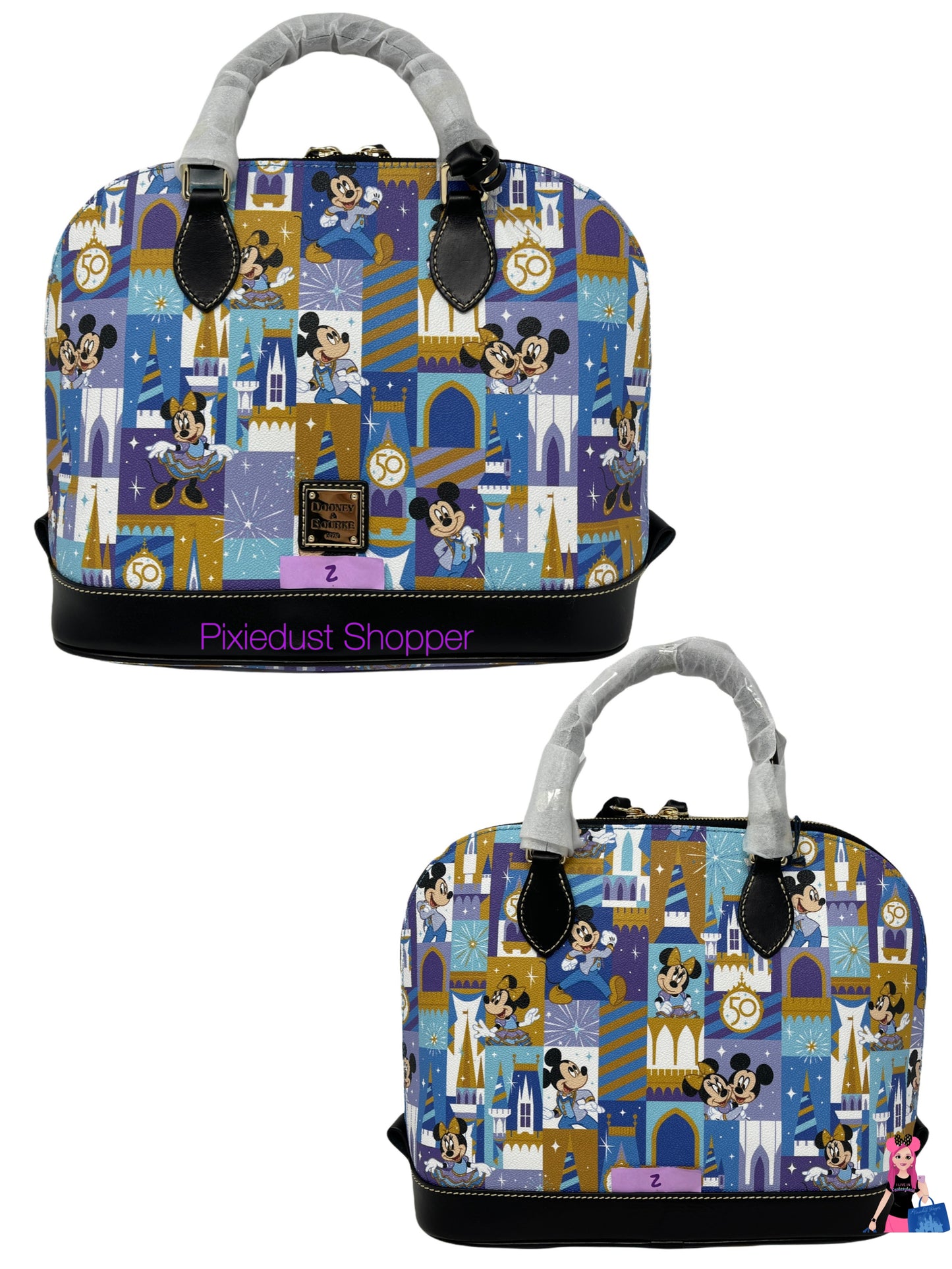 Walt Disney World 50th Anniversary Dooney & Bourke Satchel Crossbody Purse