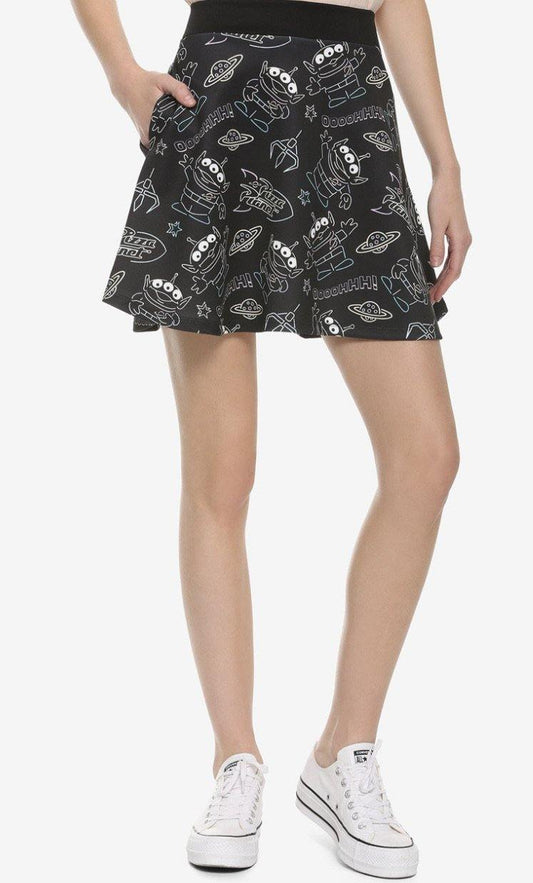 HER UNIVERSE DISNEY PIXAR TOY STORY ALIEN SKATER SKIRT - World of Treasures
