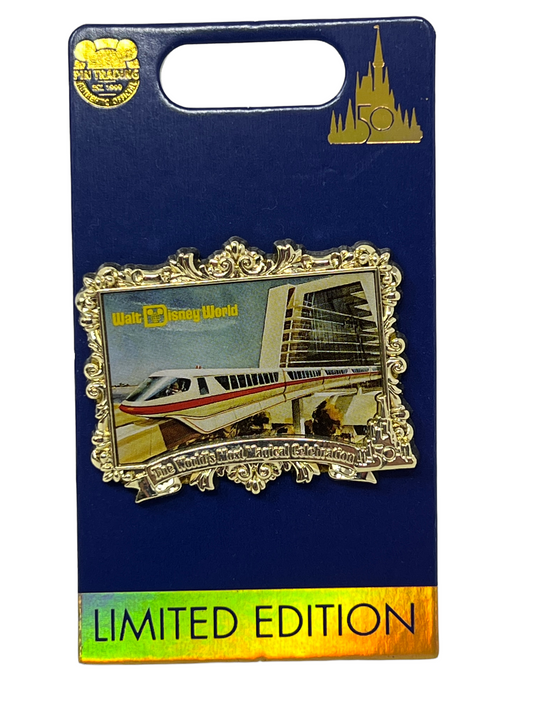 Disney 50th Anniversary Contemporary Resort Postcard LE Pin