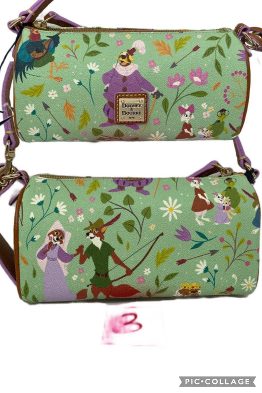 Disney Dooney & Bourke Robin Hood Mini Barrel Purse By Fabiola Garza - World of Treasures